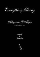 Allegro in G Major Orchestra sheet music cover